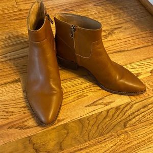 Madewell Charley Bootie in cognac leather